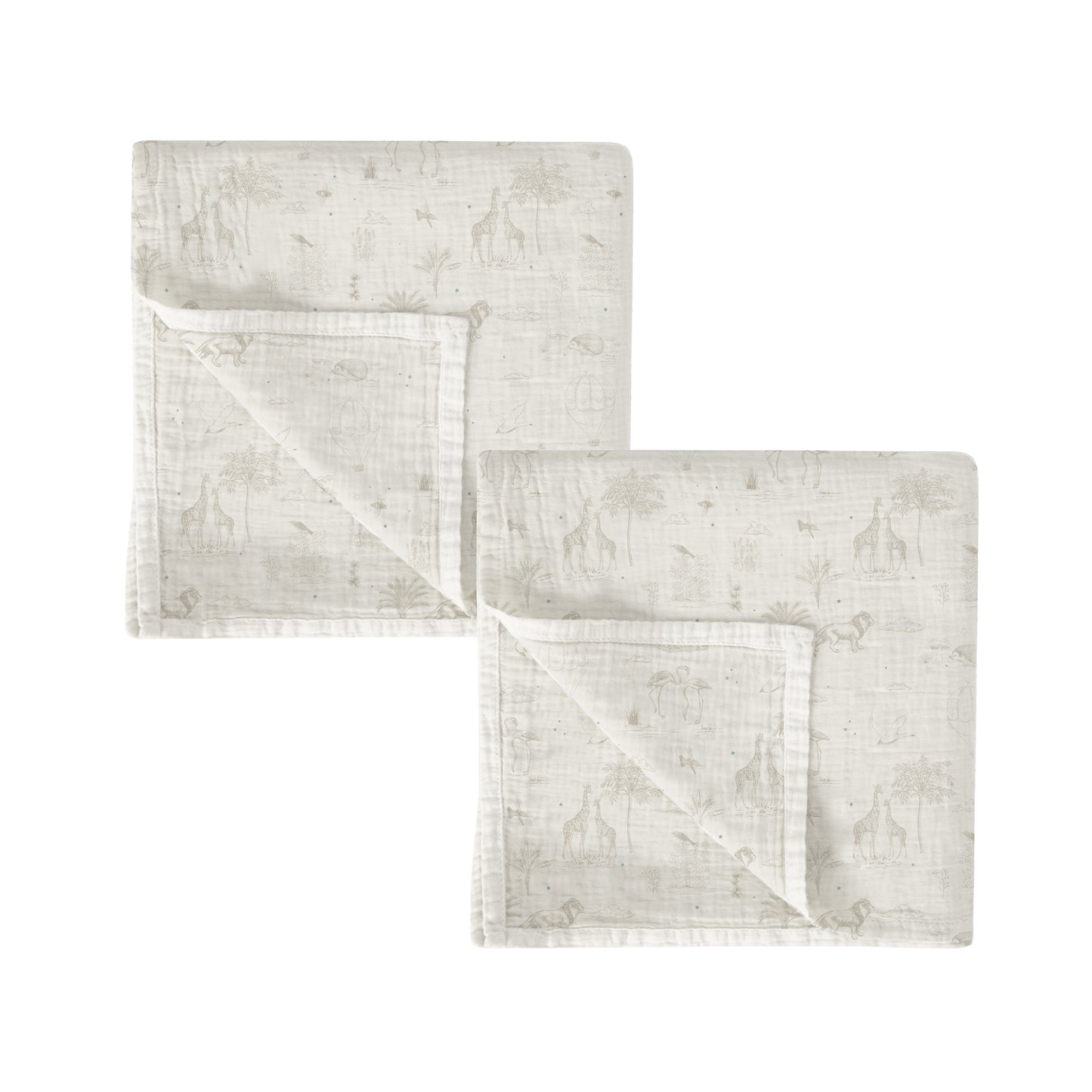 Gasas Bambú pack 2 Noe Blanco Lino 60x60
