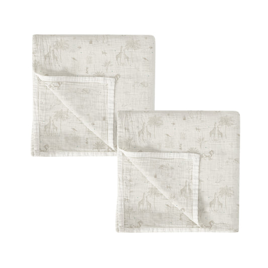 Gasas Bambú pack 2 Noe Blanco Lino 60x60
