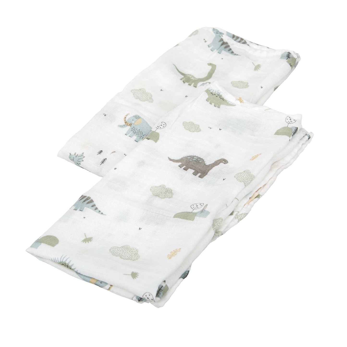 Gasas 100% algodon pack 2 Trex Blanco Verde 60x60