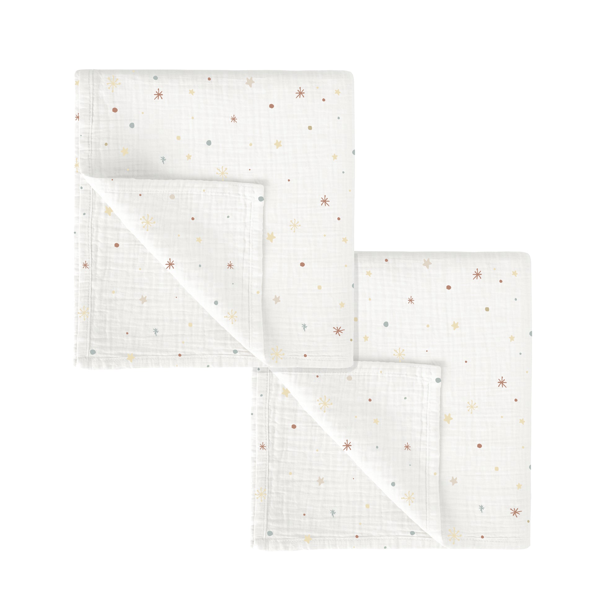 Gasas 100% algodon pack 2 Night Stars Multicolor 60x60