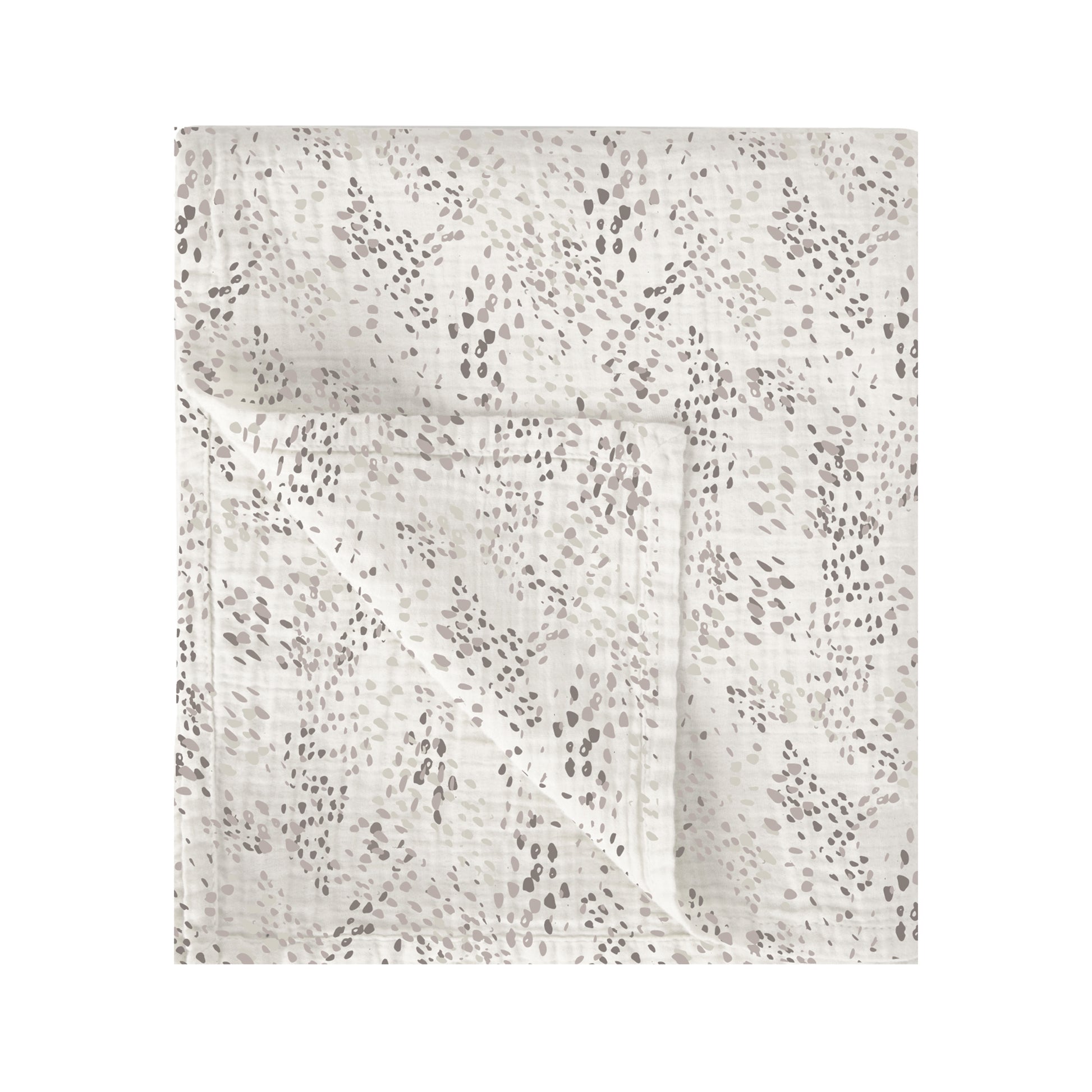 Muselina bambú Dots Blanco Lino 120x120