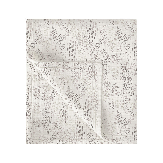 Muselina bambú Dots Blanco Lino 120x120