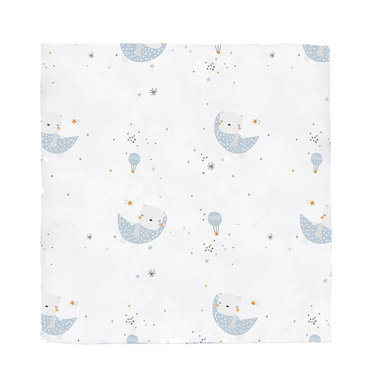 Muselina bambú volare Azul 120x120