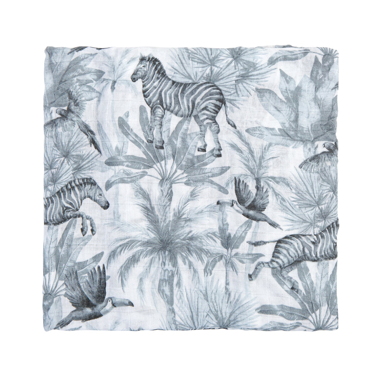 Muselina bambú Zebra Blanco 120x120