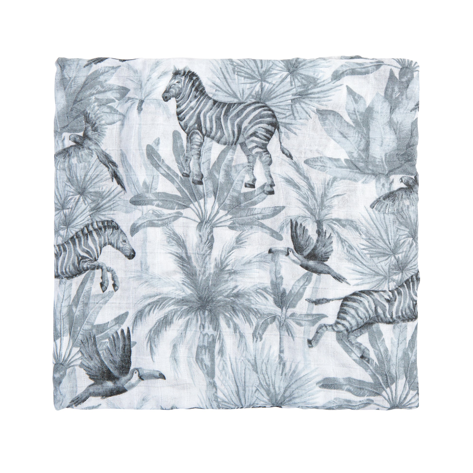 Muselina bambú Zebra Blanco 120x120