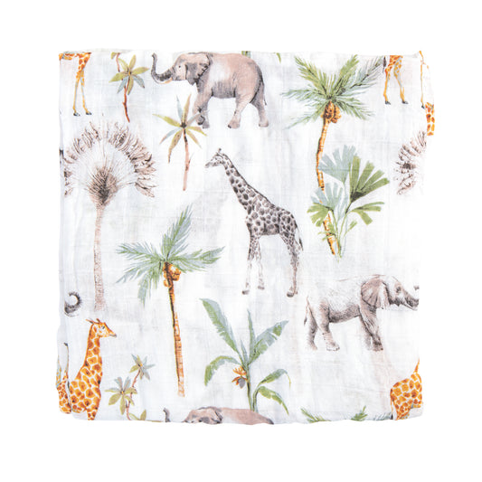 Muselina bambú África Blanco 120x120
