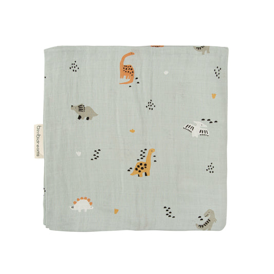 Muselina bambú Bronto Blanco Gris 120x120