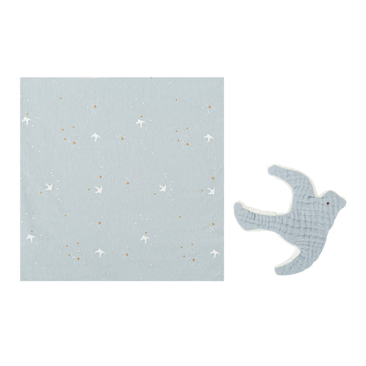 Muselina de Bambú con Dou dou Spring AG Azul Grisaceo 120x120