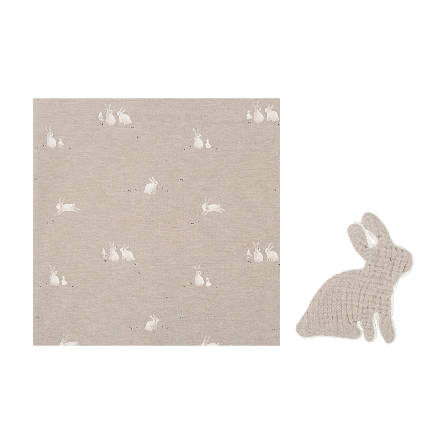 Muselina de Bambú con Dou dou Bunny Gris Beig 120x120