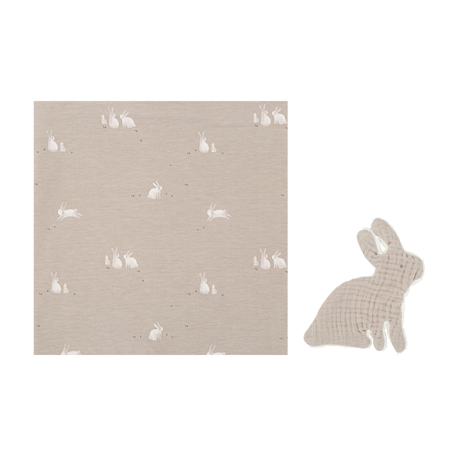 Muselina de Bambú con Dou dou Bunny Gris Beig 120x120