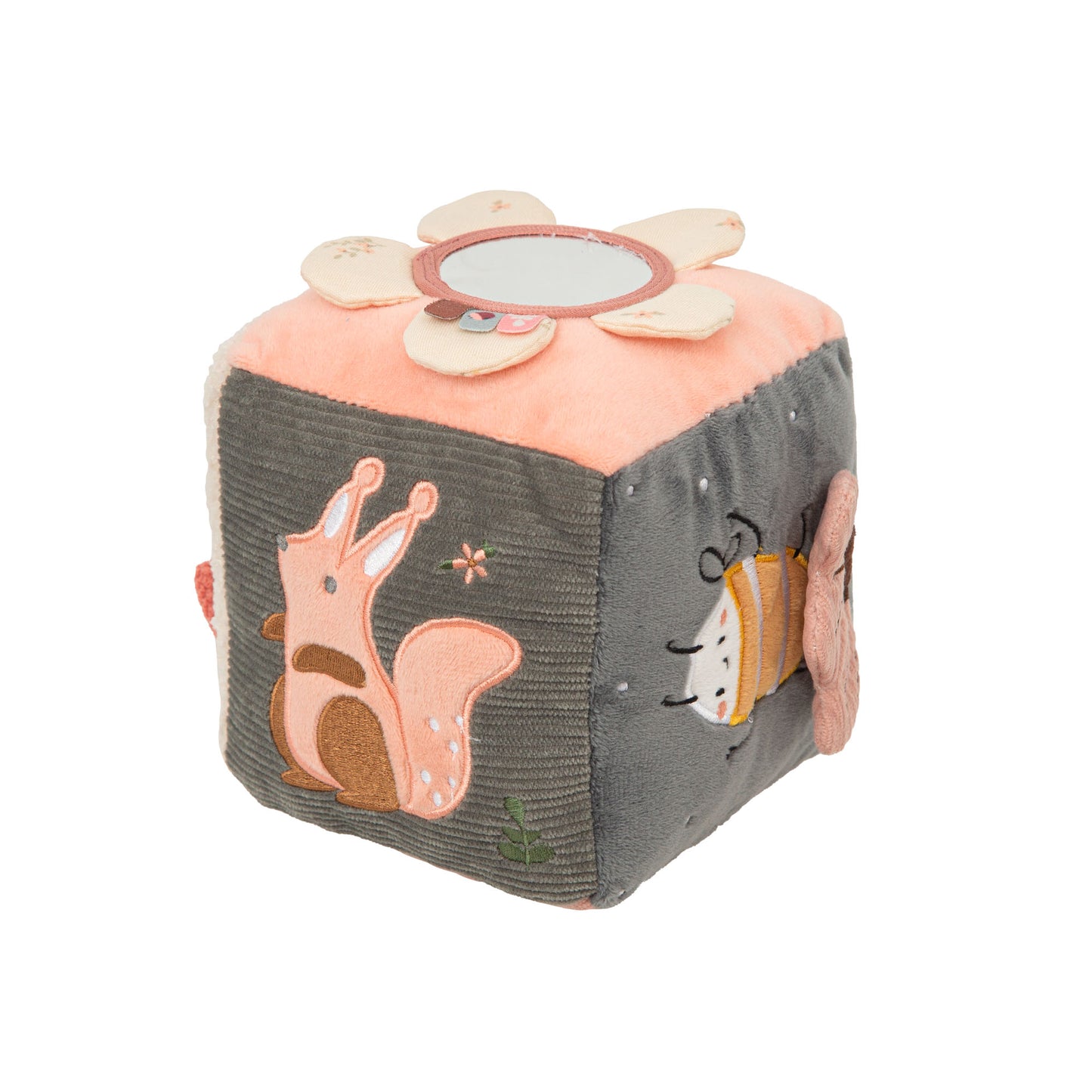 Cubo blando de actividades Dalia Rosa Empolvado 15x15