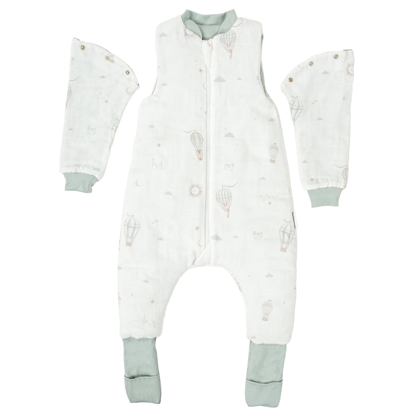 Saco pijama con pies Blue Sky Blanco Verde 75 cm (1-12m)