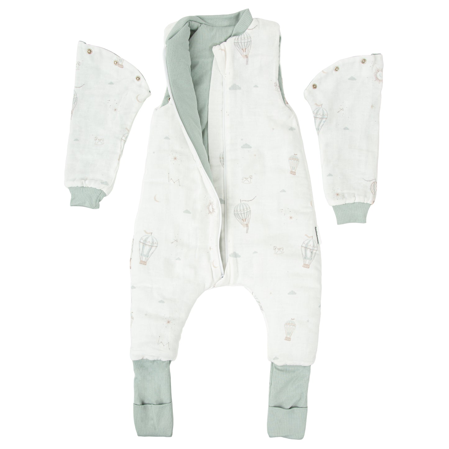 Saco pijama con pies Blue Sky Blanco Verde 75 cm (1-12m)