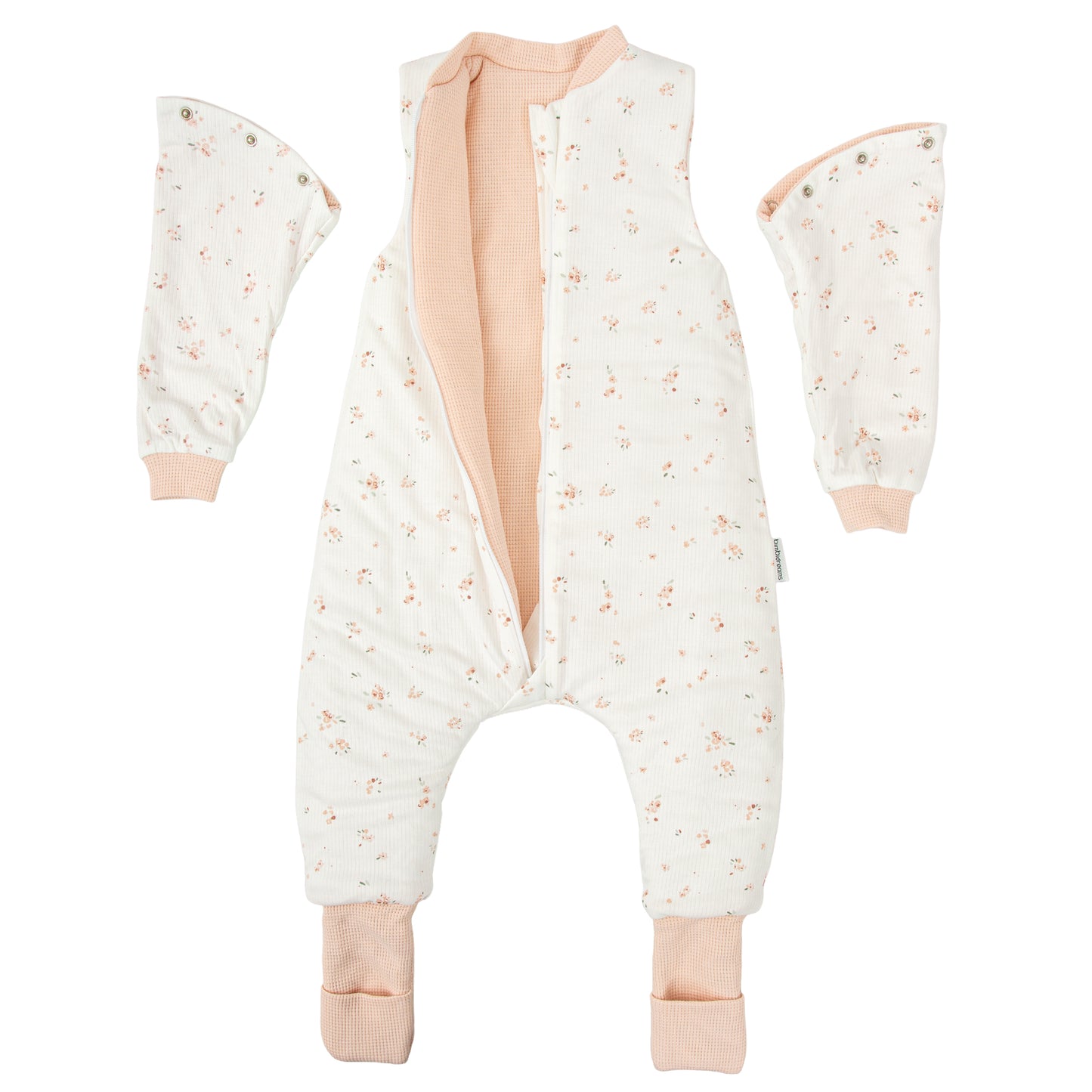 Saco pijama con pies Monet Blanco Rosa 75 cm (1-12m)