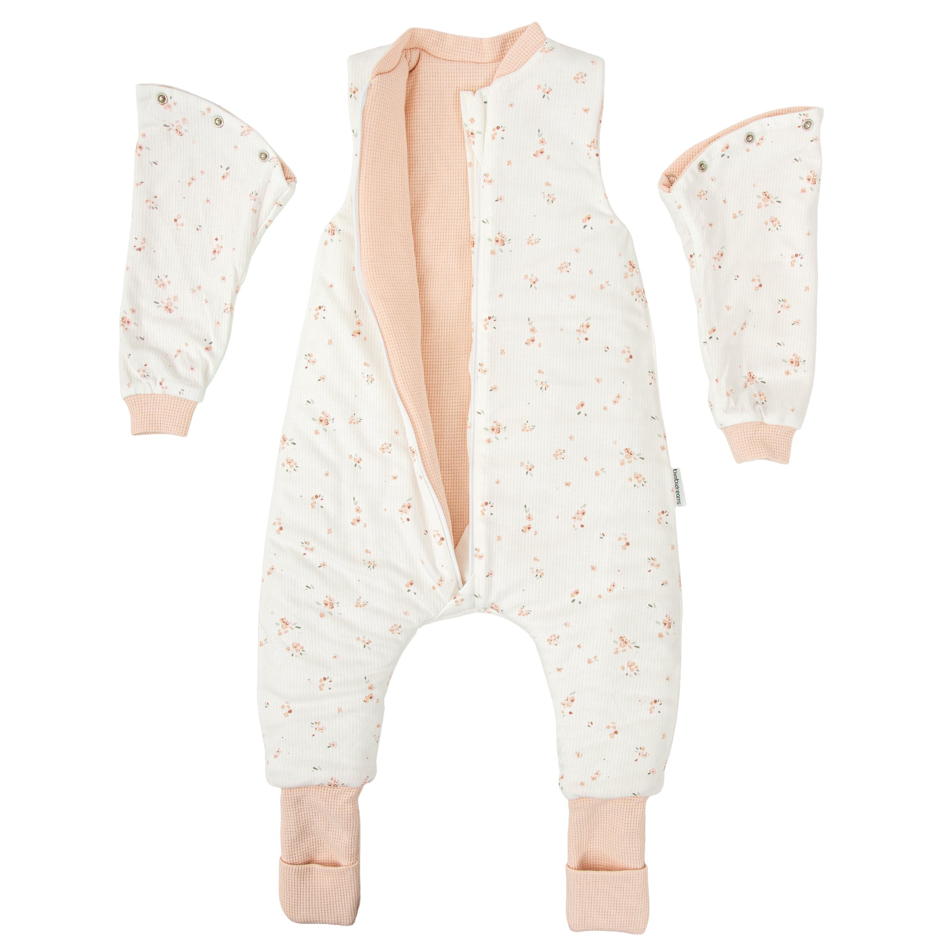Saco pijama con pies Monet Blanco Rosa 75 cm (1-12m)