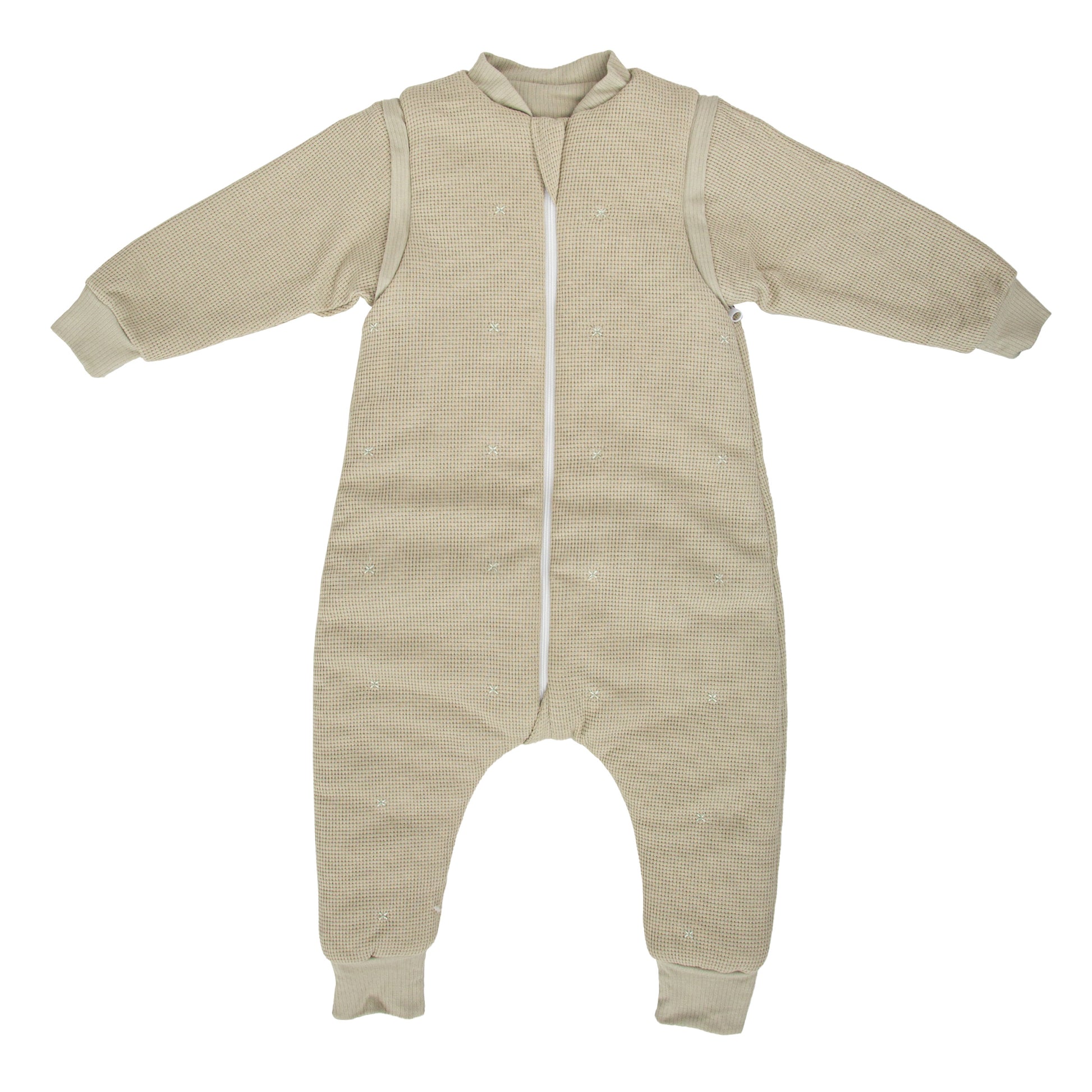 Saco pijama con pies Waffle Verde 85 cm