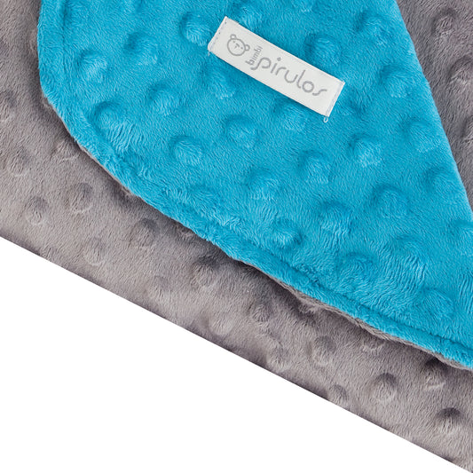Manta Microfibra Dots Mantas Turquesa 110x140 2