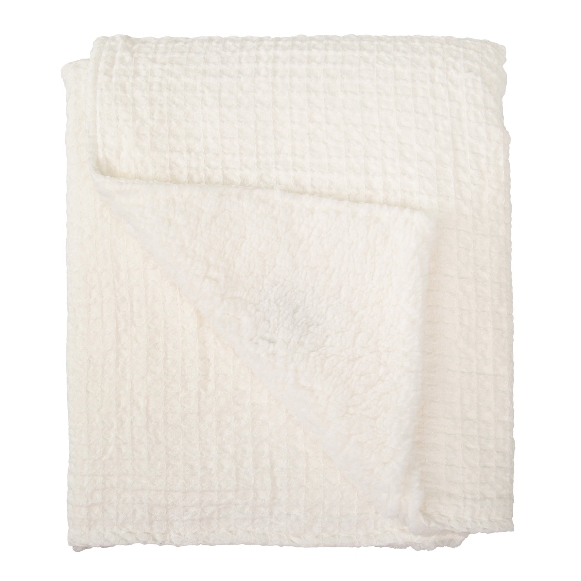 Manta Waffle/Coralina Basics Blanco 80X110