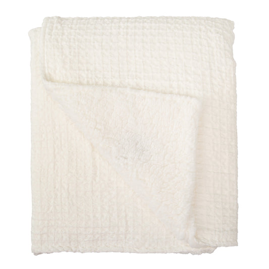 Manta Waffle/Coralina Basics Blanco 80X110