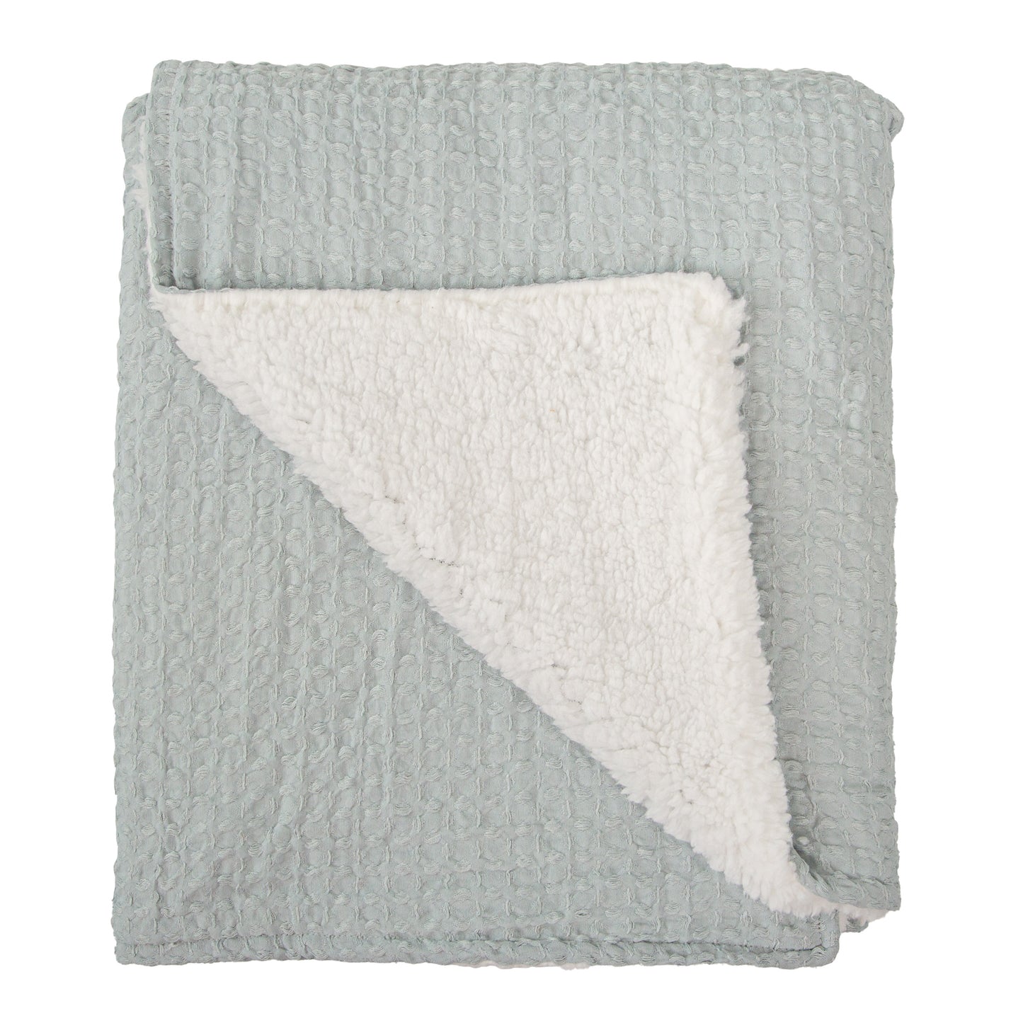 Manta Waffle/Coralina Basics Azul Grisaceo 80X110