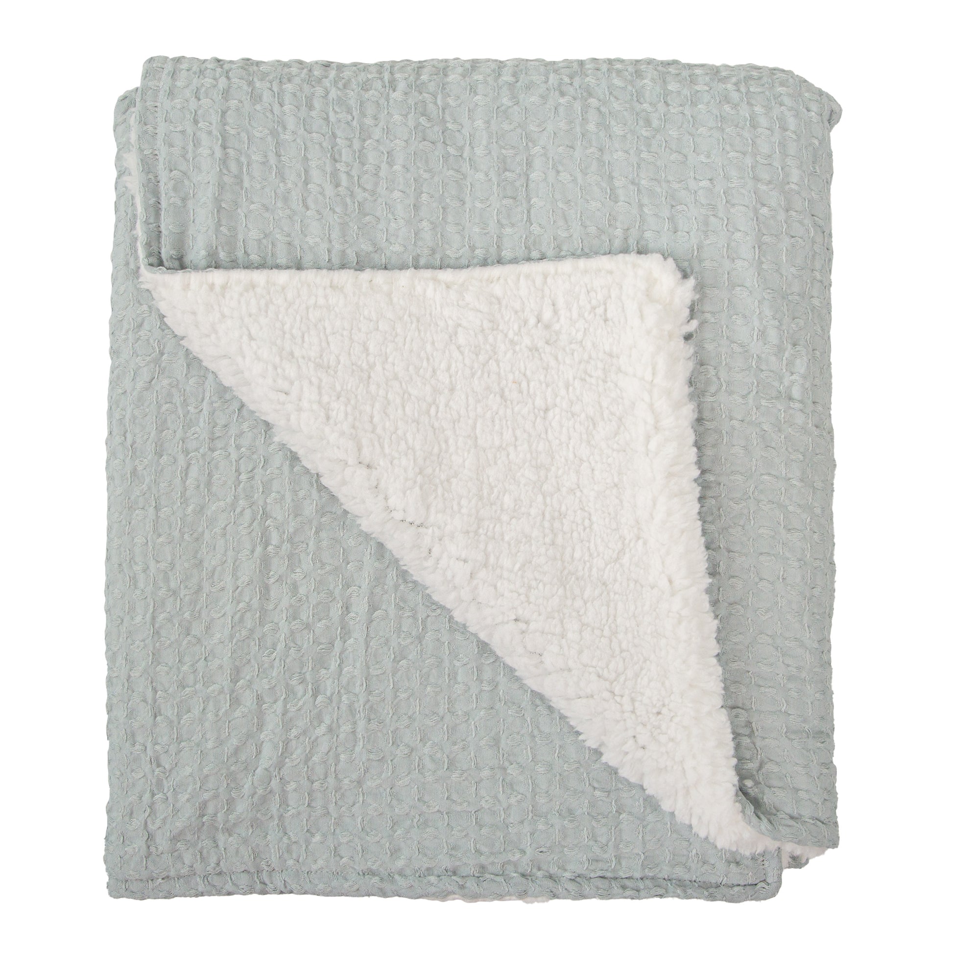 Manta Waffle/Coralina Basics Azul Grisaceo 80X110