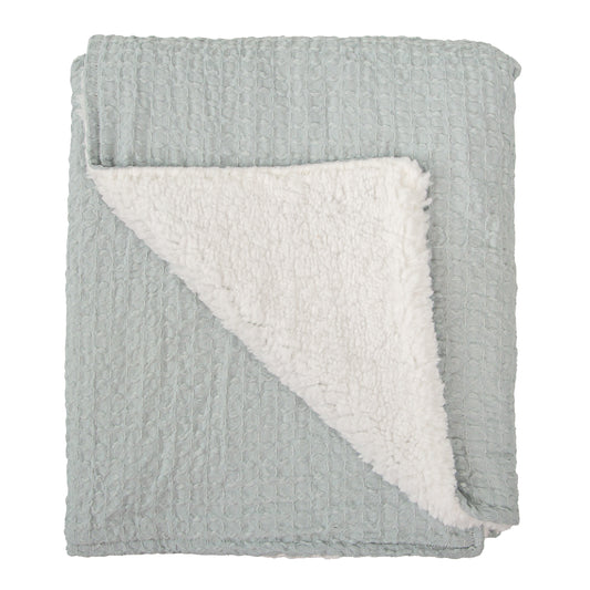 Manta Waffle/Coralina Basics Azul Grisaceo 80X110