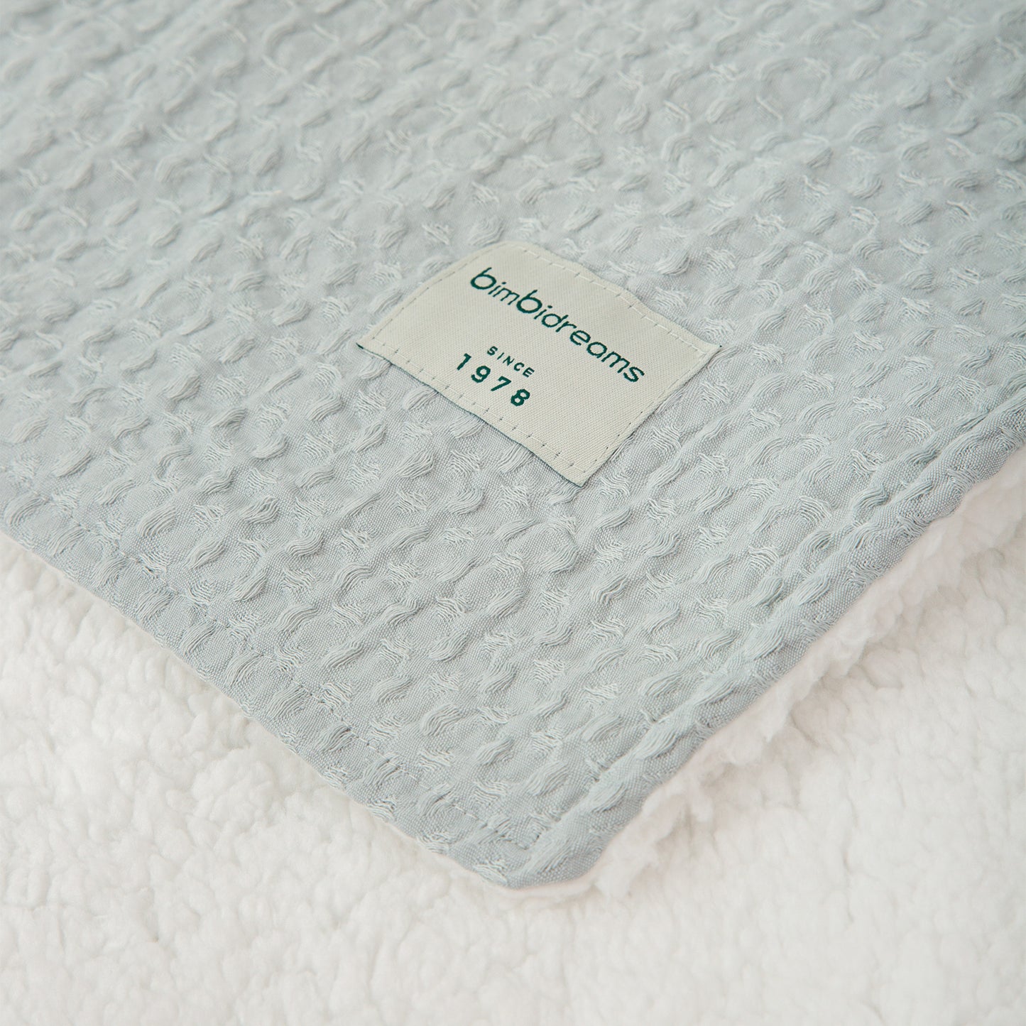 Manta Waffle/Coralina Basics Azul Grisaceo 80X110