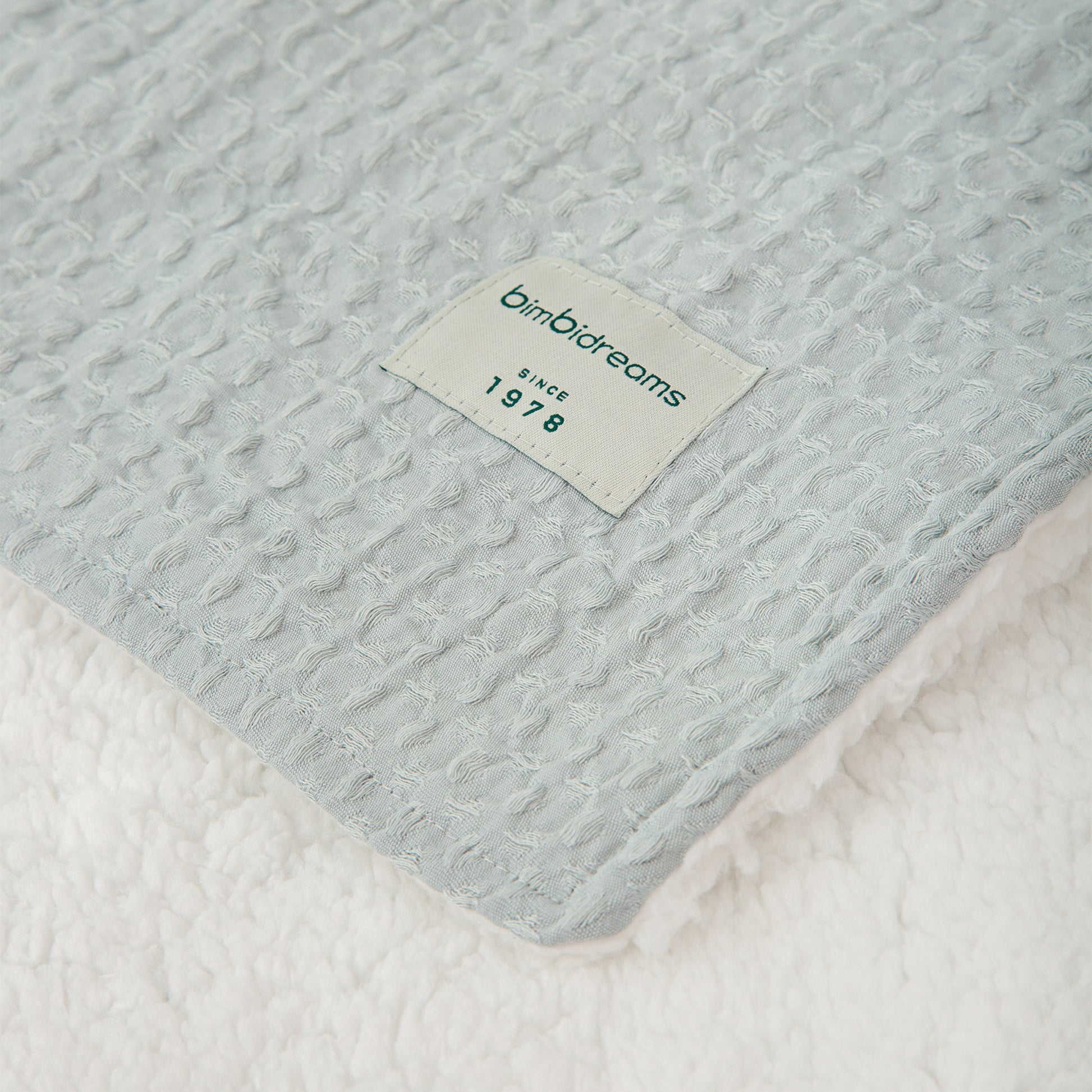 Manta Waffle/Coralina Basics Azul Grisaceo 80X110