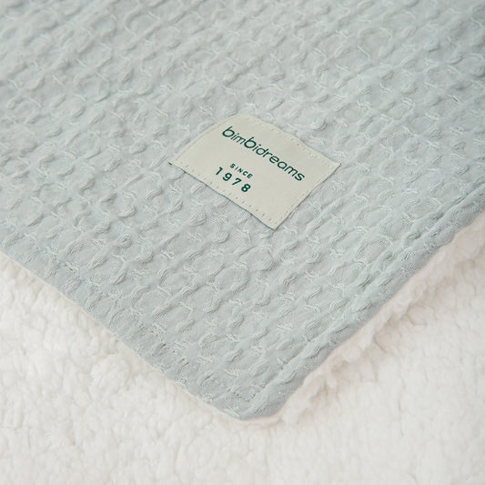 Manta Waffle/Coralina Basics Azul Grisaceo 80X110
