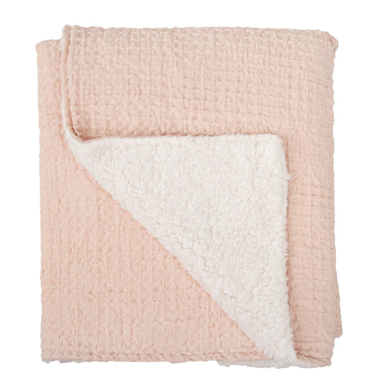 Manta Waffle/Coralina Basics Rosa Empolvado 80X110
