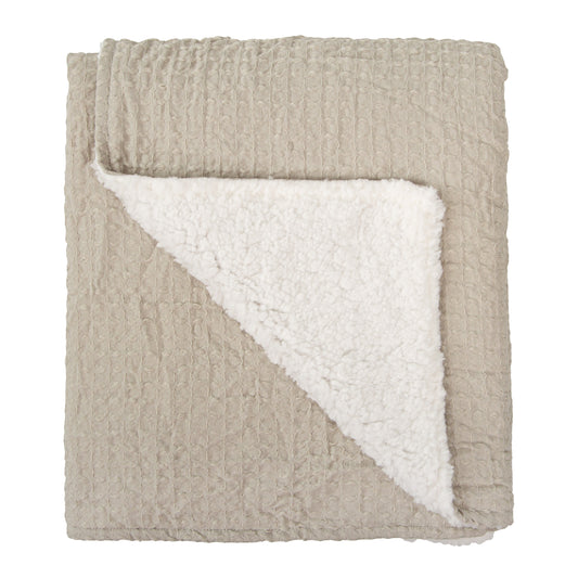 Manta Waffle/Coralina Basics Verde Musgo 80X110