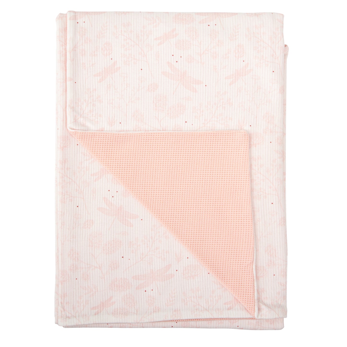 Manta Waffle/Ribana Dafne Blanco Rosa 80X110