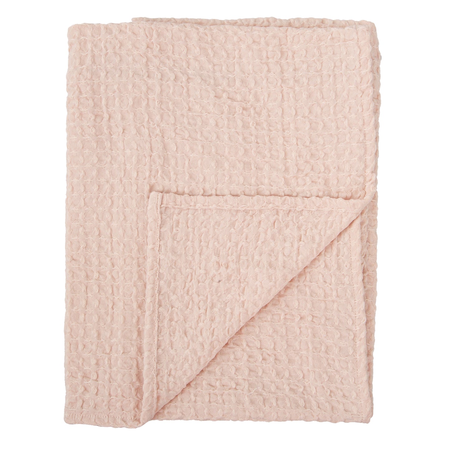 Manta Waffle Basics Rosa Empolvado 80X110