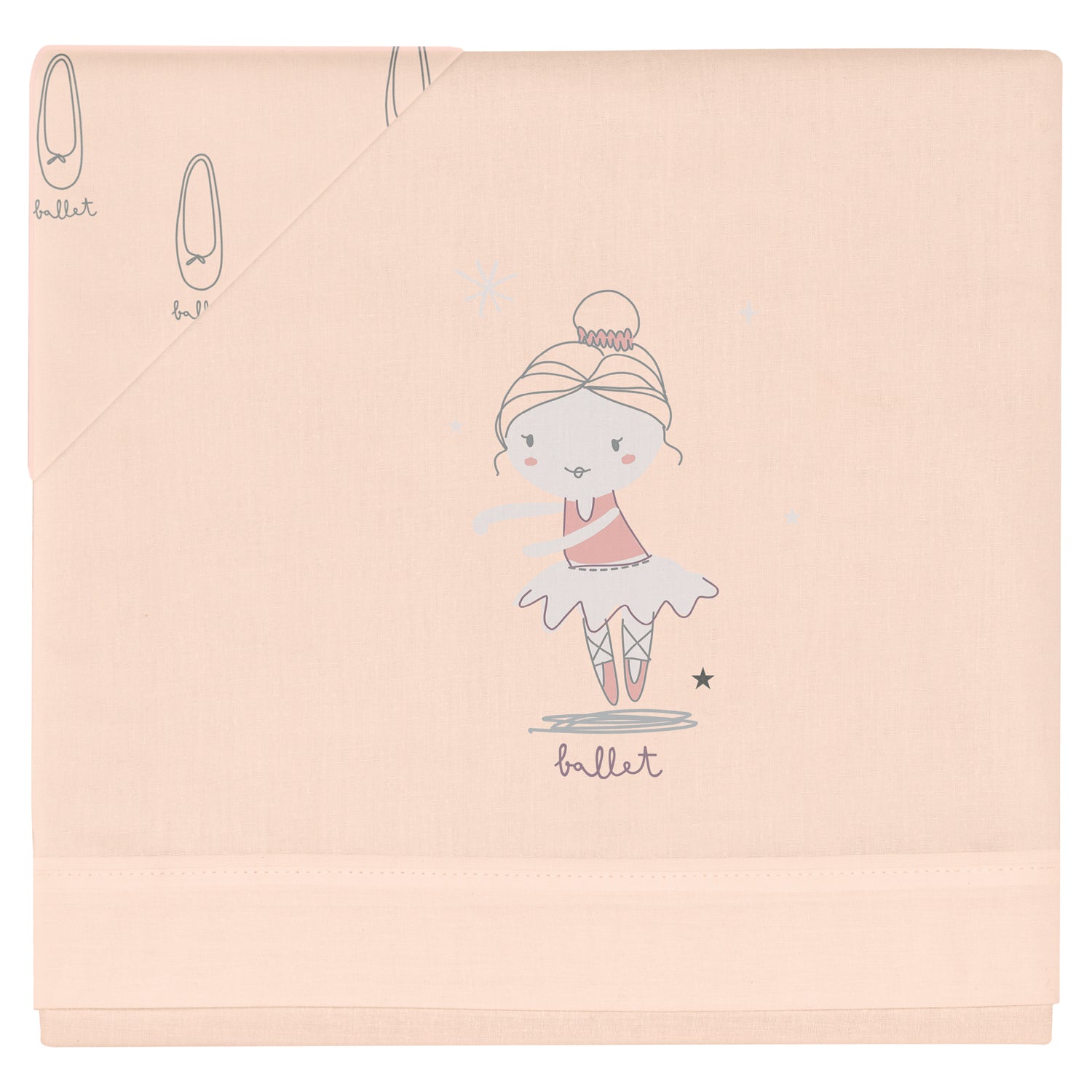 Juego sabanas punto jersey 3 piezas Ballet Rosa Minicuna (50x80-90)