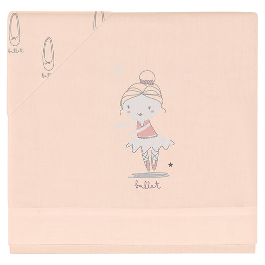 Juego sabanas punto jersey 3 piezas Ballet Rosa Minicuna (50x80-90)