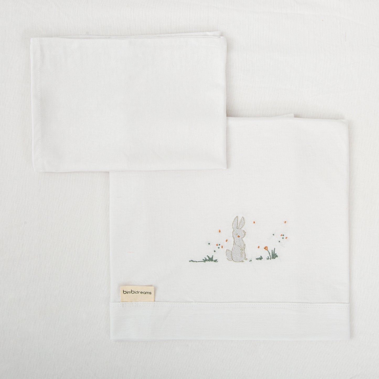 Juego sabanas punto jersey 3 piezas Campo Blanco Lino Minicuna (50x80-90)