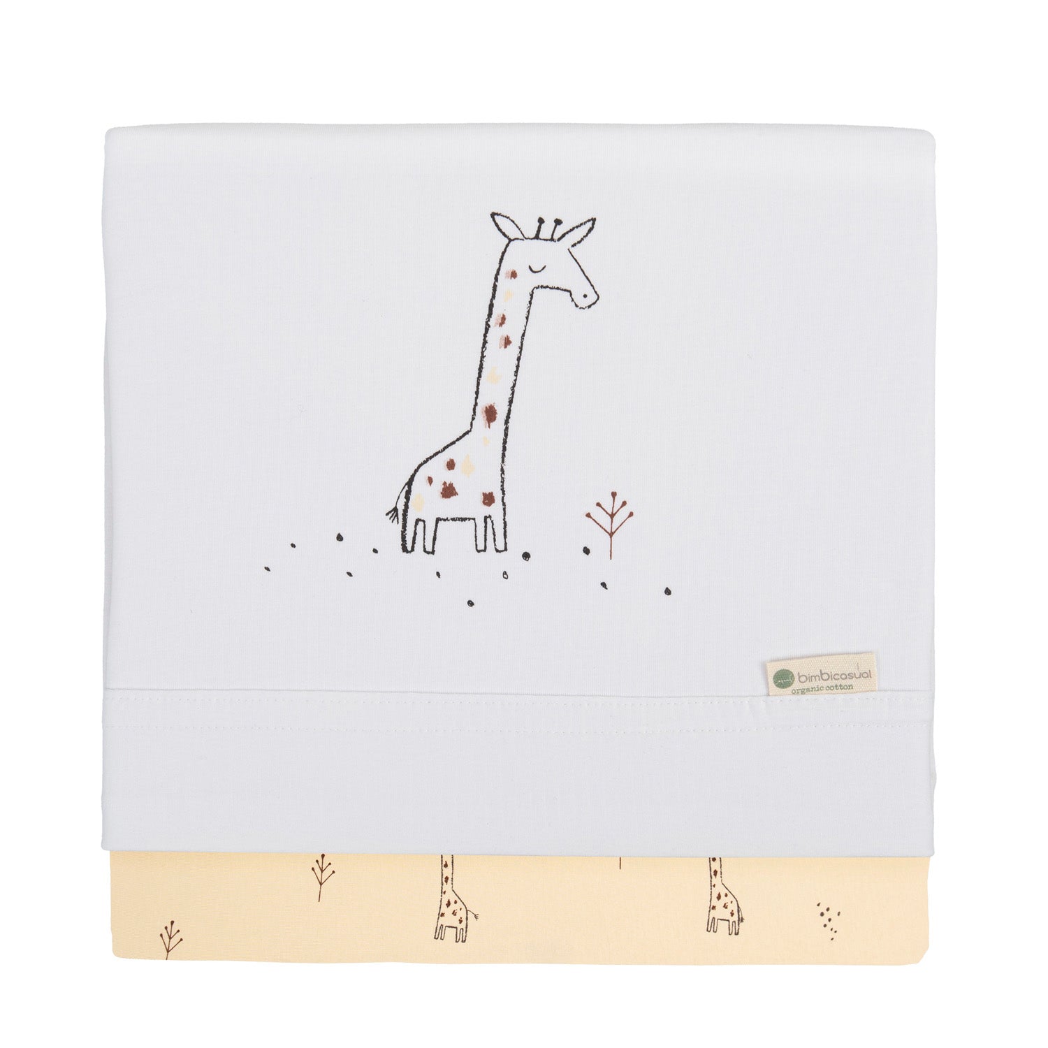 Tríptico Sabanitas Punto 100% Algodón Giraffe Choco Maxicuna (70x140)