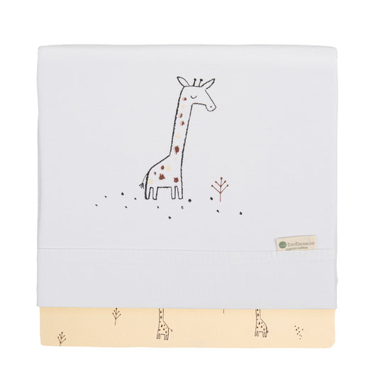 Tríptico Sabanitas Punto 100% Algodón Giraffe Choco Maxicuna (70x140)