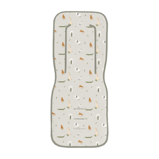 Colchoneta silla paseo estampada Animalia Lino 35x83