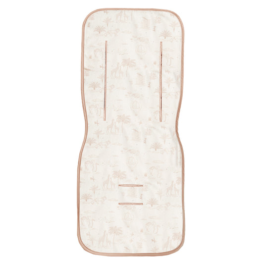 Colchoneta silla paseo estampada Noe Blanco Lino 35x83