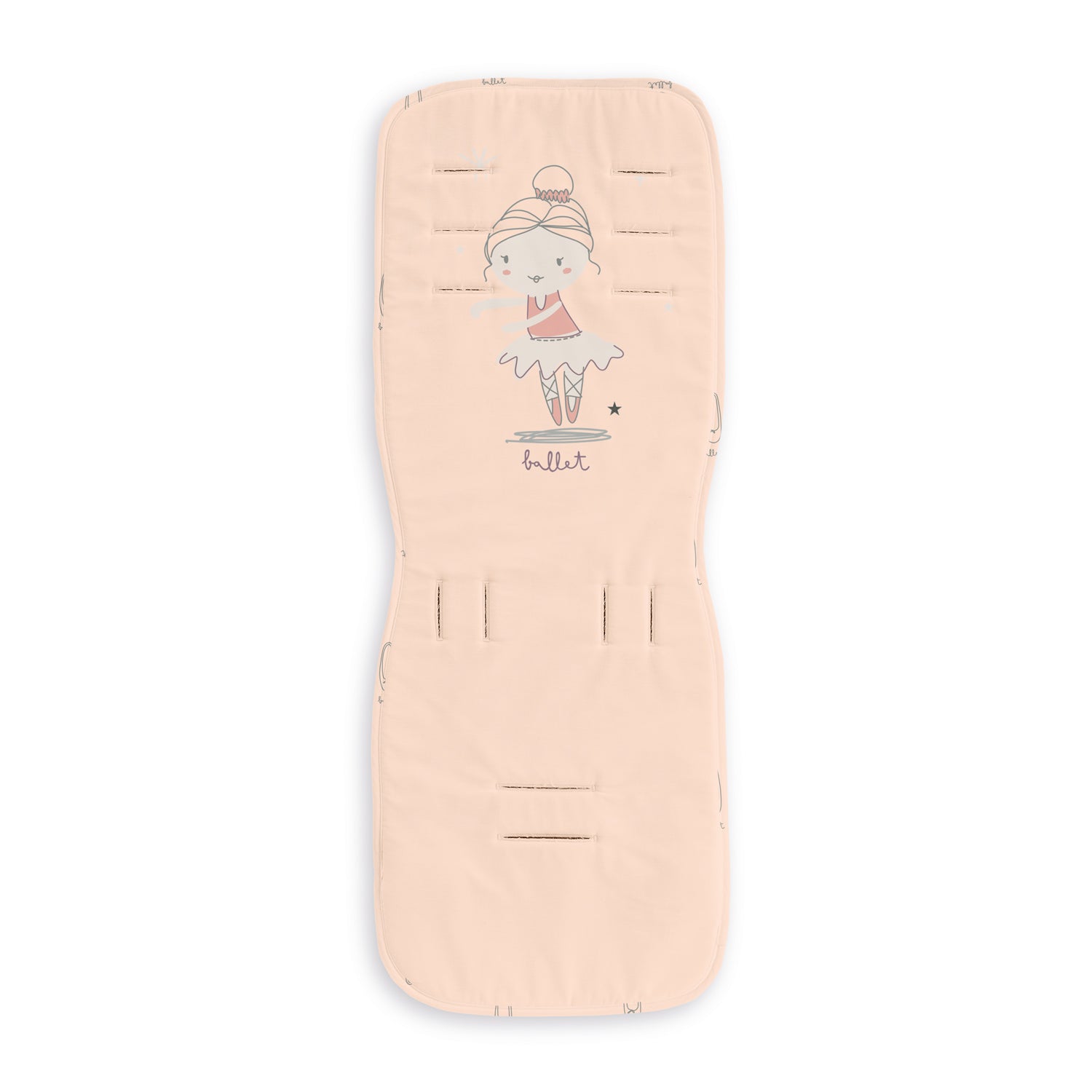 colchoneta silla paseo piqué  Ballet Rosa Silla recta