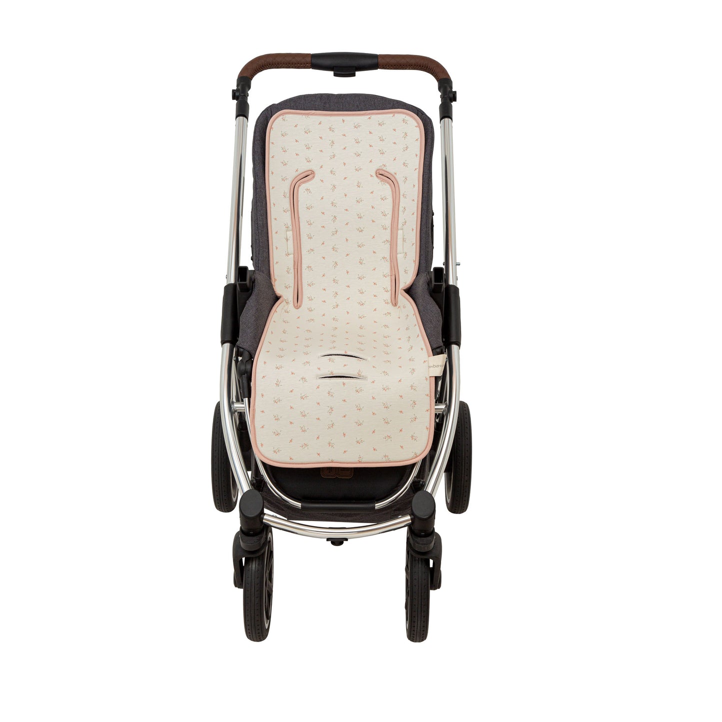 Colchoneta silla paseo estampada Dalia RE Rosa Empolvado 35x83