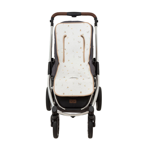 Colchoneta silla paseo estampada Farm Lino 35x83