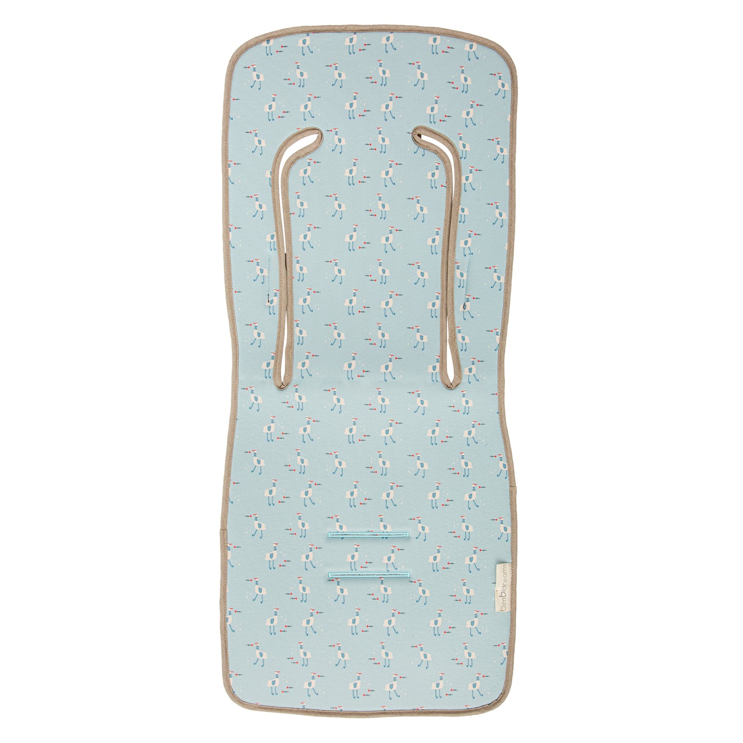 Colchoneta silla paseo estampada Gavina Azul 35x83