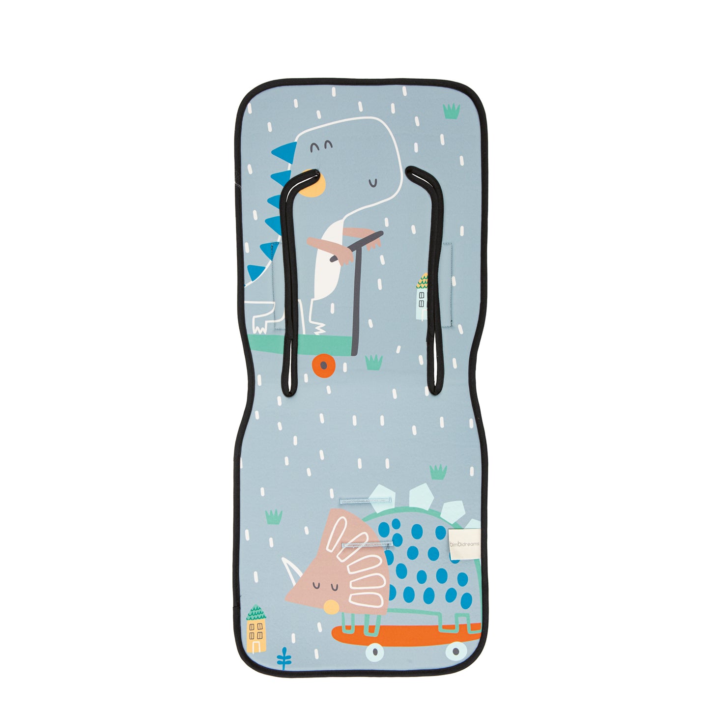 Colchoneta silla paseo estampada  Scooter Dinos Azul 35x83