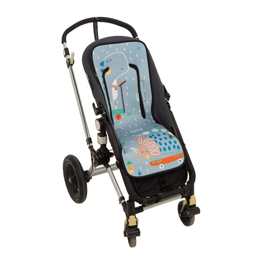 Colchoneta silla paseo estampada  Scooter Dinos Azul 35x83 2