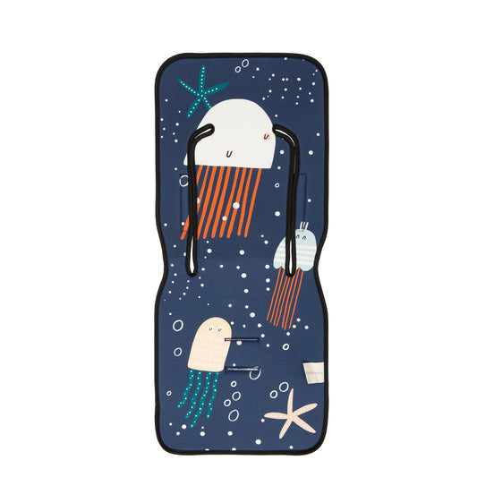 Colchoneta silla paseo estampada  Nautic Azul 35x83