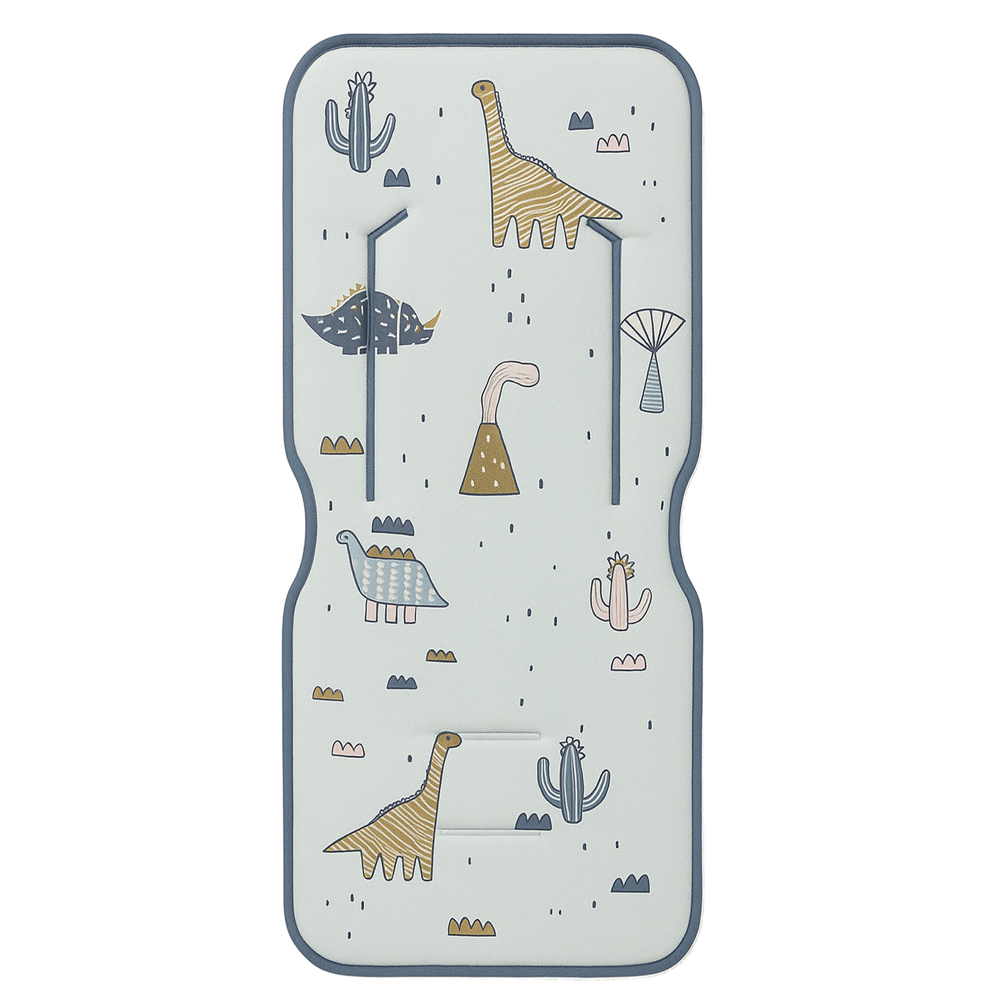 Colchoneta silla paseo estampada Dinosaurius Azul 35x83
