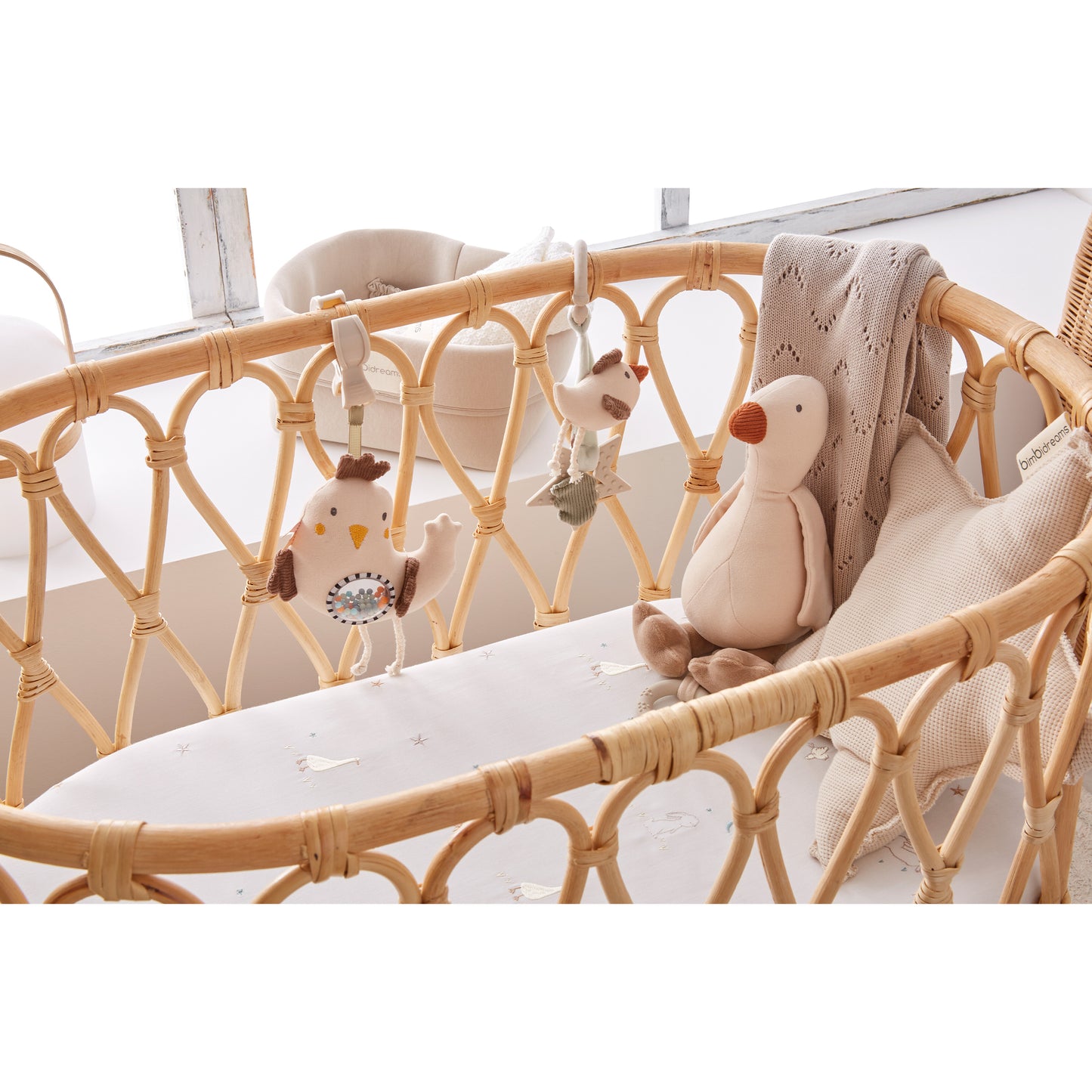 Peluche musical Happy Forest Blanco Lino 30 cm