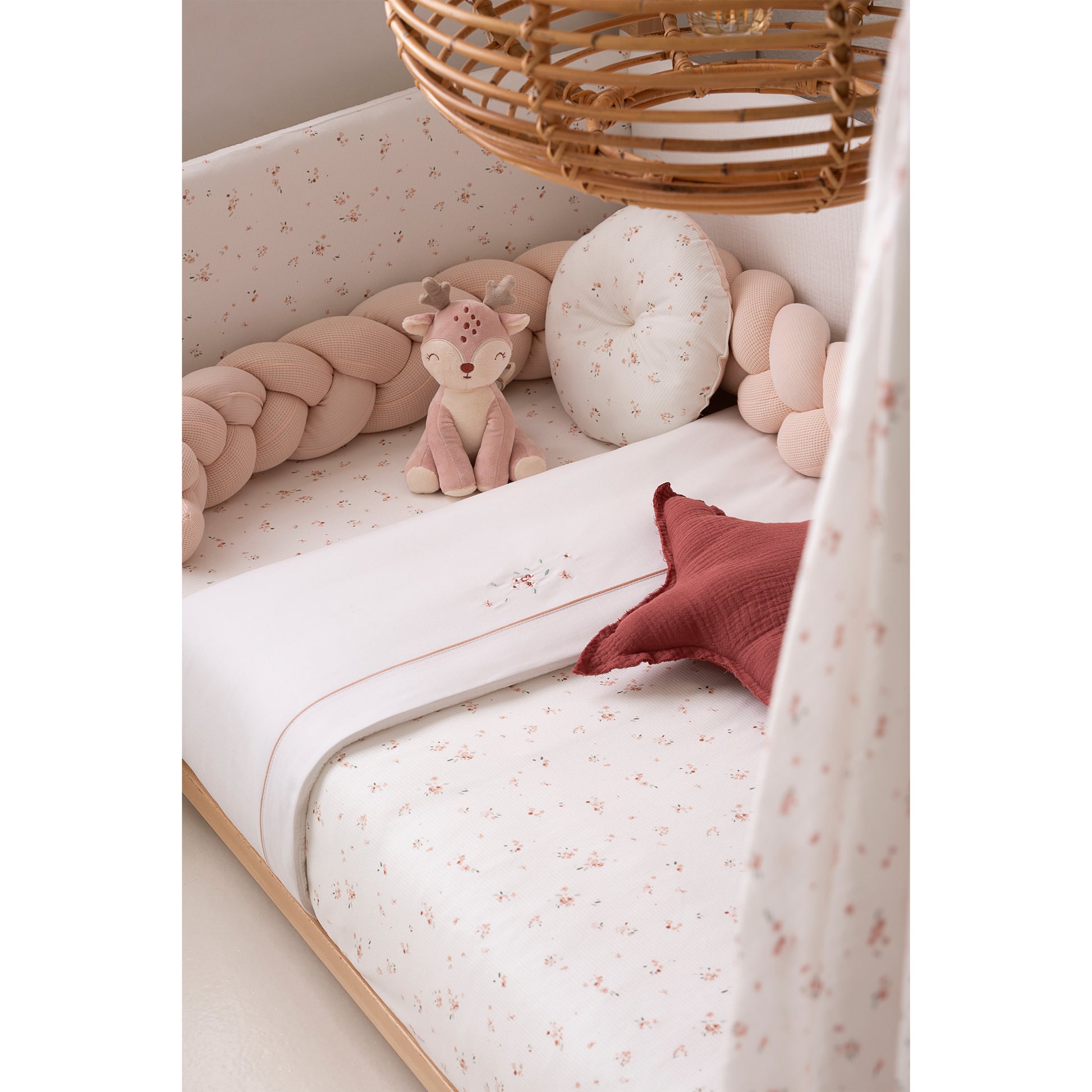 Peluche musical Monet Blanco Rosa 30 cm
